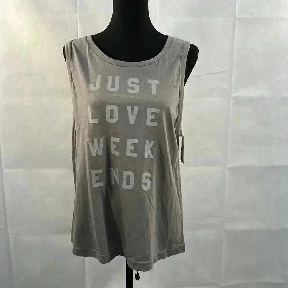 Fifth Sun “Just Love Weekends” Tank Top Size XXL